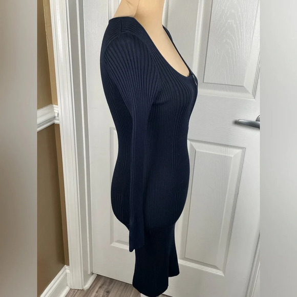 Cache Long Sleeve Blue Bodycon Dress Small - Picture 7 of 8